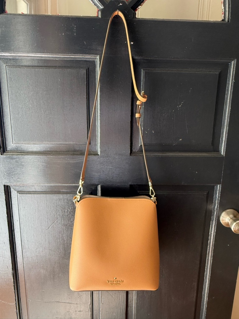 Kate Spade Saddle Tan Pebbled Leather Crossbody Bag